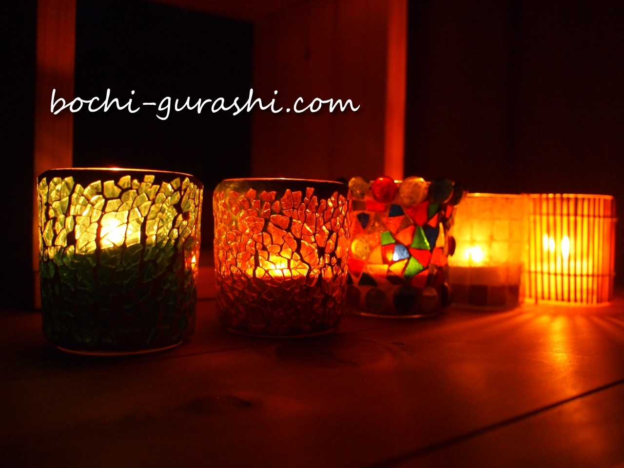 心を緩めるろうそくの灯り