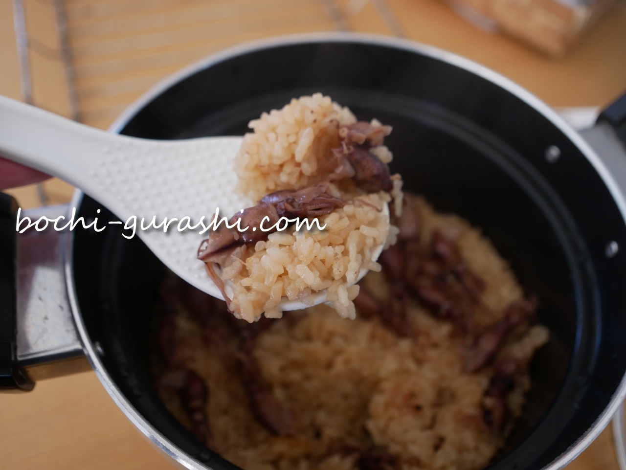 ホタルイカご飯できあがり